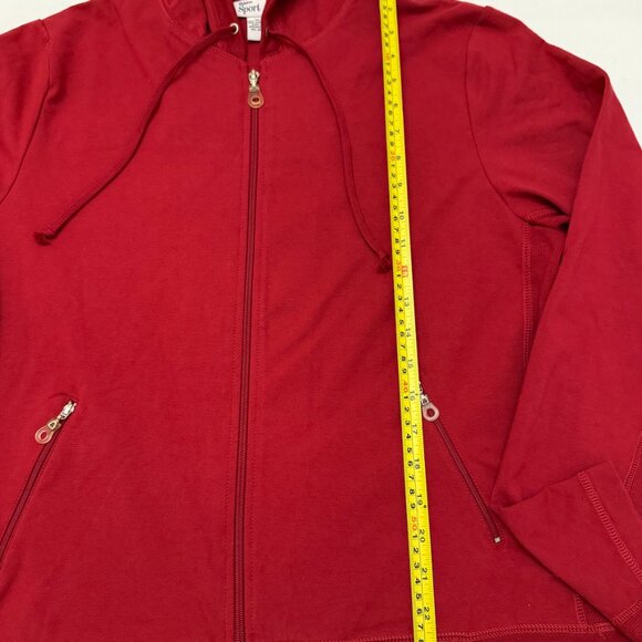 NWT Style & Co Sport Dark Red Hoodie Size XL - Picture 2 of 4